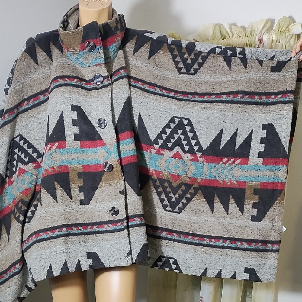 Thread‎ & Supply Multicolor Patterned Cape Size S… - image 3